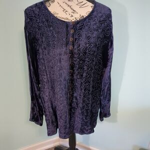 Anthony Mark Hankins Medium Y2K velvet blouse